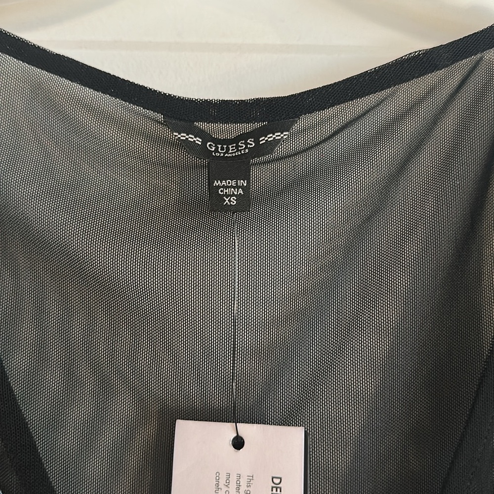 Guess Colleen Embroidered Mesh Bodysuit - XS - New with Tags - Picture 3 of 6